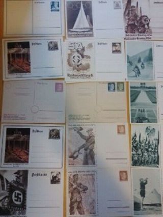 Wwii German Deutsche Reich Set Of 5 Vintage Historic Random Postcards Postkarte