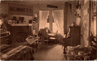 Bennett School For Girls Dormitory Room C1908 Millbrook Ny Vintage Postcard W20