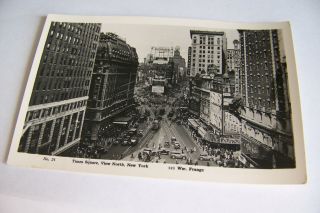 Rare Vintage Rppc Real Photo Postcard B2 York Times Square Frange North View