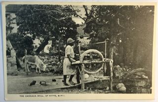 The Cassava Mill St Kitts Bwi British West Indies Postcard Vintage