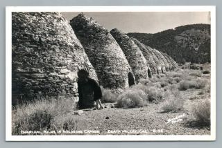 Charcoal Kilns Wildrose Canyon Death Valley Vintage California Rppc Photo 1940s