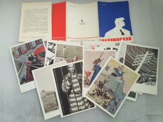 1963 Rare Ussr Russian Soviet Vintage Ful Set 12 Postcards Mayakovsky
