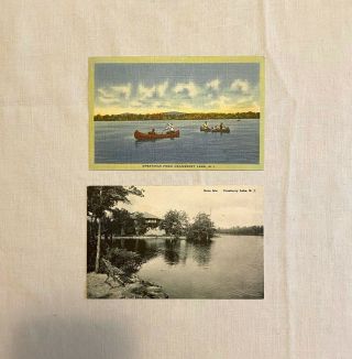 Vintage Cranberry Lake Jersey Lake Views Post Cards
