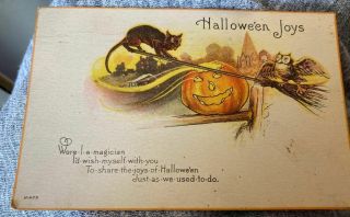 Vintage Halloween Post Card Hallowe 