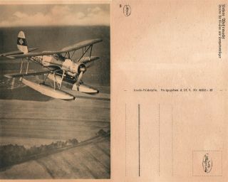 German Airplane Wwii Era Vintage Postcard