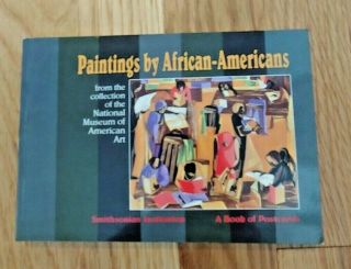 Vintage Postcard Book 30 Paintings By African American Black Museum