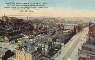 Old Vintage Nashville Tn Postcard Bird 