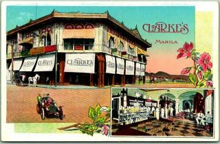 Vintage Manila,  Philippines Postcard Clarke 