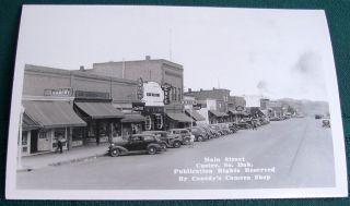 Custer South Dakota Sd Main Street W Coca Cola Signs Vintage Rppc