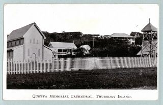 Vintage Postcard Quetta Memorial Cathedral Thursday Island