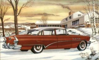 Cars 1955 Buick Nelson Associates,  Inc.  Chrome Postcard Vintage Post Card