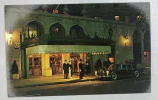 Vintage Postcard - The Mayflower Hotel - Washington Dc - Doorman Mercedes Limo