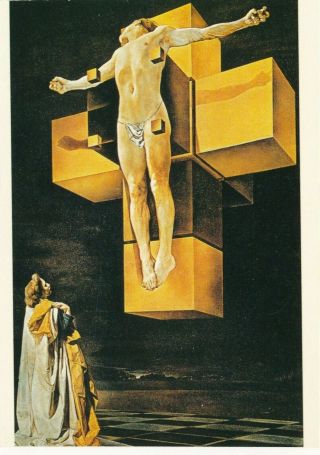 Hypercubic Body 1954 Pc Paint Art Postcard By Salvador Dali Magna Edition 1990s