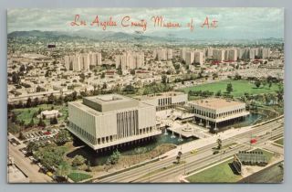 Los Angeles County Museum Of Art Lacma Vintage Aerial Postcard Tom Carroll 1967