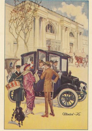 Vintage Advertising Postcard Ohio Electric Car Company Model L Advertise 1914