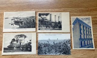 Cienfuegos Cuba 1920’s 5 Vintage Postcards Bohio,  Hotel,  Cane Field