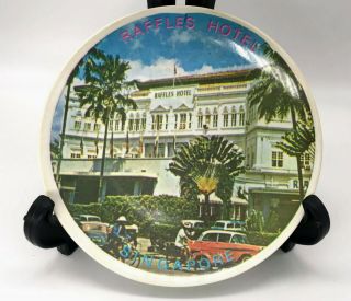 Vintage Totar Melamine Decorative Plate - Raffles Hotel In Singapore