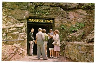 Manitou Cave Fort Payne,  Alabama,  Home Of Sequoyah Vintage Chrome Postcard