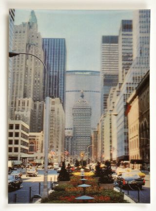 Lenticular Vintage Postcard 3d Stereo Park Avenue York City