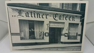 Vintage Postcard Latiner - Cafeen Restaurant Kobmagergade Copenhagen Denmark