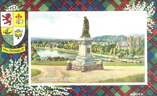 Vintage Postcard - Scotish Clan Macdonald,  Flora Macdonald 