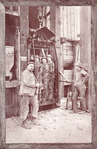 Butte Montana West Stewart Mine Gallows Frame Elevator Cage Vintage Postcard D14
