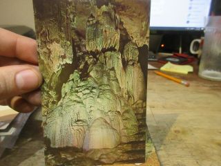 Vintage Old Kentucky Postcard Mammoth Onyx Horse Cave City Column Underground Ky