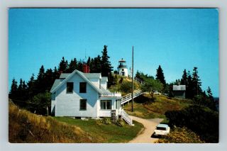 Owls Head Lighthouse,  Vintage Maine Postcard