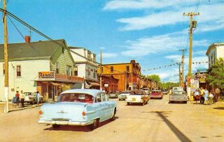 Shediac,  Nb Main Street Scene Rexall Drug Store Canada 1968 Vintage Postcard