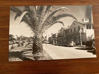Vintage Postcard Of A Venice,  Florida Street Scene,  Likely Early 1950s