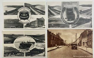 12 X Vintage Buncrana Co Donegal Postcards From 1930 