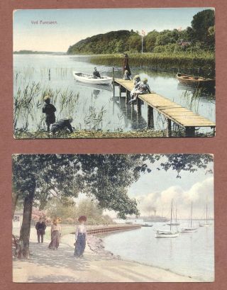 Vintage Danish Scenes,  Langelinie,  Furesoen Children Boats,  Yachts Rk939