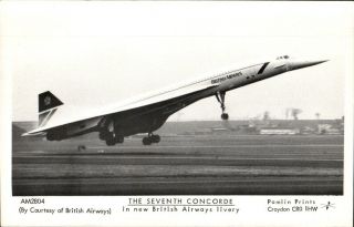 Vintage Rp Postcard The 7th Concorde,  British Airways - Aviation Themed Postcard