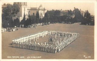 Rppc Naval Training Camp San Diego,  Ca Military Navy C1910s Vintage Postcard