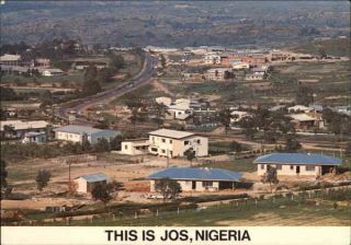 Nigeria Jos View Of Town Postcard Vintage Post Card
