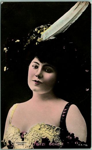 Vintage 1900s Fritzi Scheff Postcard American Stage Actress / Singer