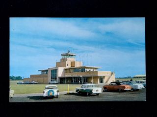 C1958 Airport Terminal Building,  Terre Haute,  Indiana Vintage Postcard