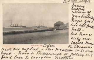 1904 Vintage Union Club Postcard Sent To Tattersalls Heir At Cooinoo Turramurra