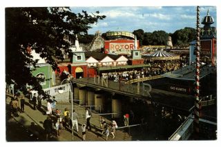 Battersea Amusement Park Rollercoaster London England Uk Vintage Postcard