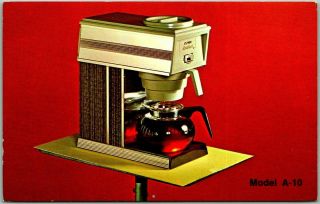 Vintage Chrome Advertising Postcard Bunn Coffee Maker Model A - 10 -