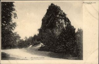 Sugar Loaf Rock Formation Mackinac Michigan C1910 Vintage Postcard