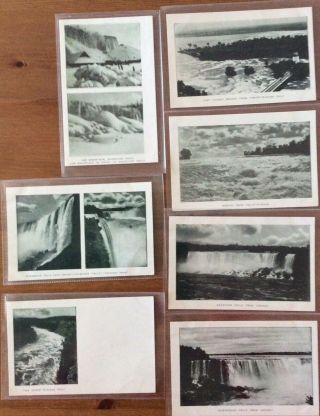 7 Black & White Vintage Postcards Niagara Falls