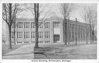 Williamston Mi 1925 View Of The Long Gone School Building Vintage Michigan 602