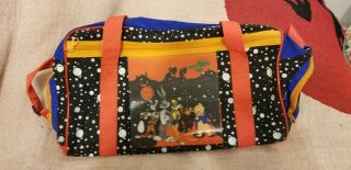 Vintage 1996 Looney Tunes Space Jam Pvc Holographic Duffle Bag