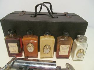 Vintage Funeral EZ Way Velvacov Spray Cosmetic Kit Bottles Applicator Embalming 2