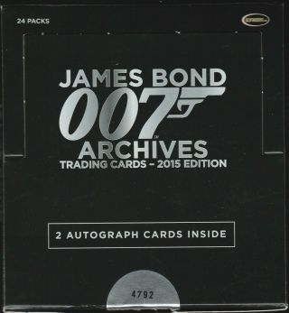 2015 Rittenhouse James Bond 007 Archive Edition Box 24 Packs Possible Autographs