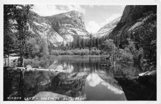 Rppc Mirror Lake Yosemite National Park,  California 1951 Vintage Postcard