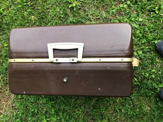 Vintage Umco 4500 Upb Large Brown Tackle Box With Possum Belly / Cooler Area