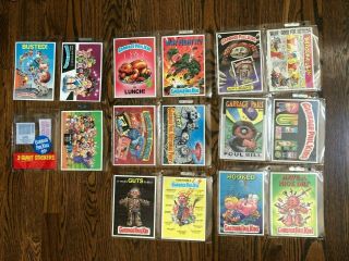 1986 Gpk Series 2 Giant Stickers Complete Set Of 15 Plus Empty Wrapper