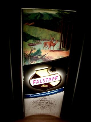 Vintage Falstaff Beer Sign Light St.  Louis Brewing Buck Deer Non Motion A Schutz